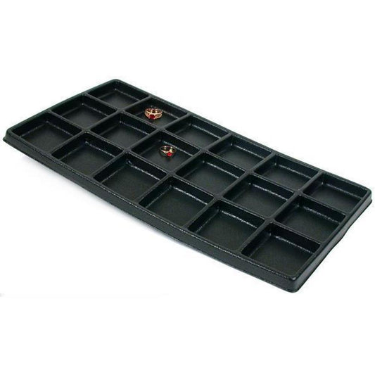 18 Compartment Display Tray Insert Plastic 14 1/8"