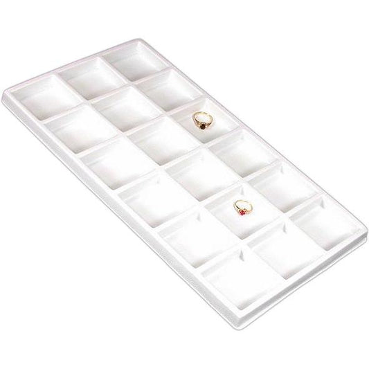 18 Compartment Display Tray Insert Plastic 14 1/8"