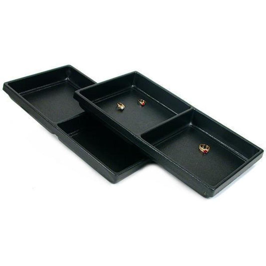 2 Travel Trays Jewelry Black 2 Slot Necklace Displays