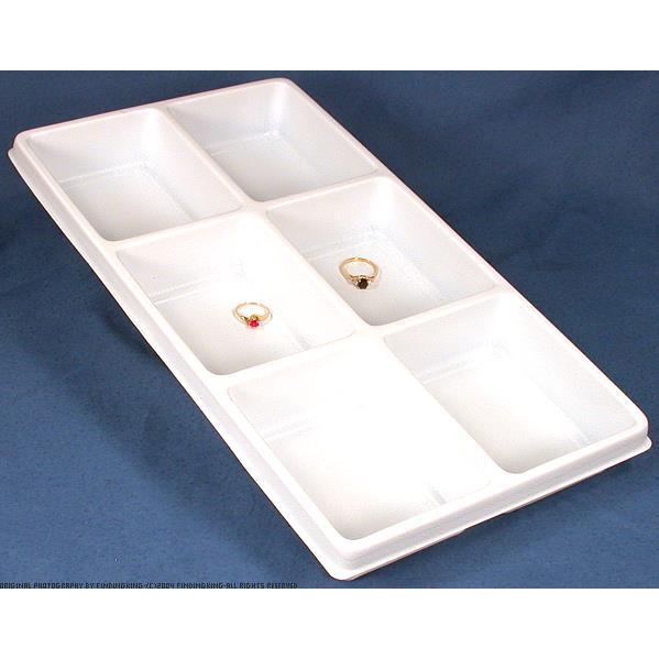 6 Compartment Display Tray Insert Plastic 14 1/8