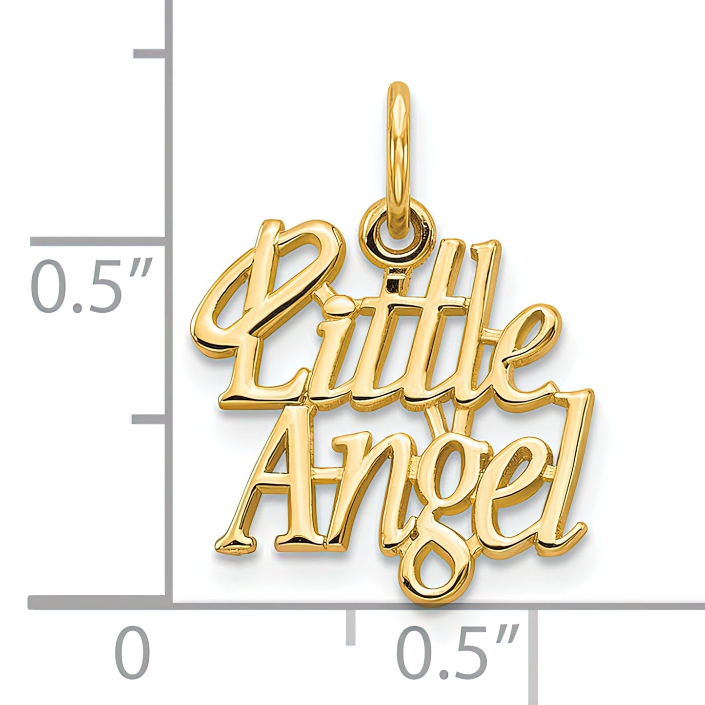 10K Gold Little Angel Halo Charm