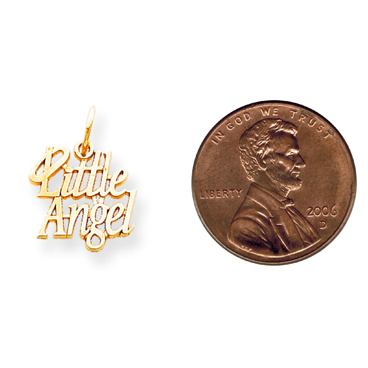 10K Gold Little Angel Halo Charm