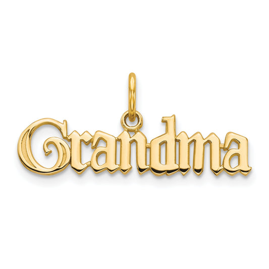 10K Gold Grandma Charm