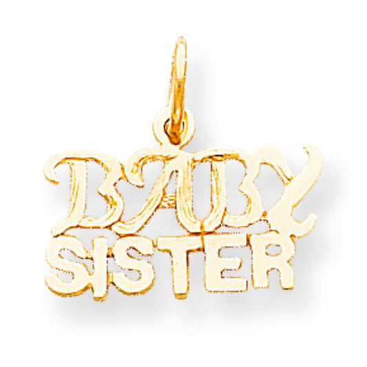 10K Gold Baby Sister Charm