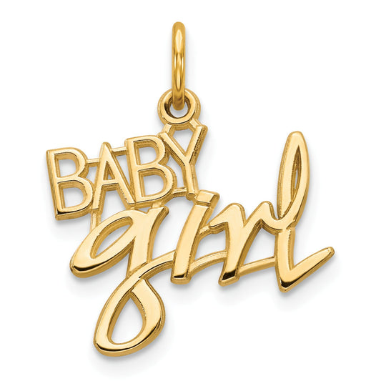 10K Gold Baby Girl Charm