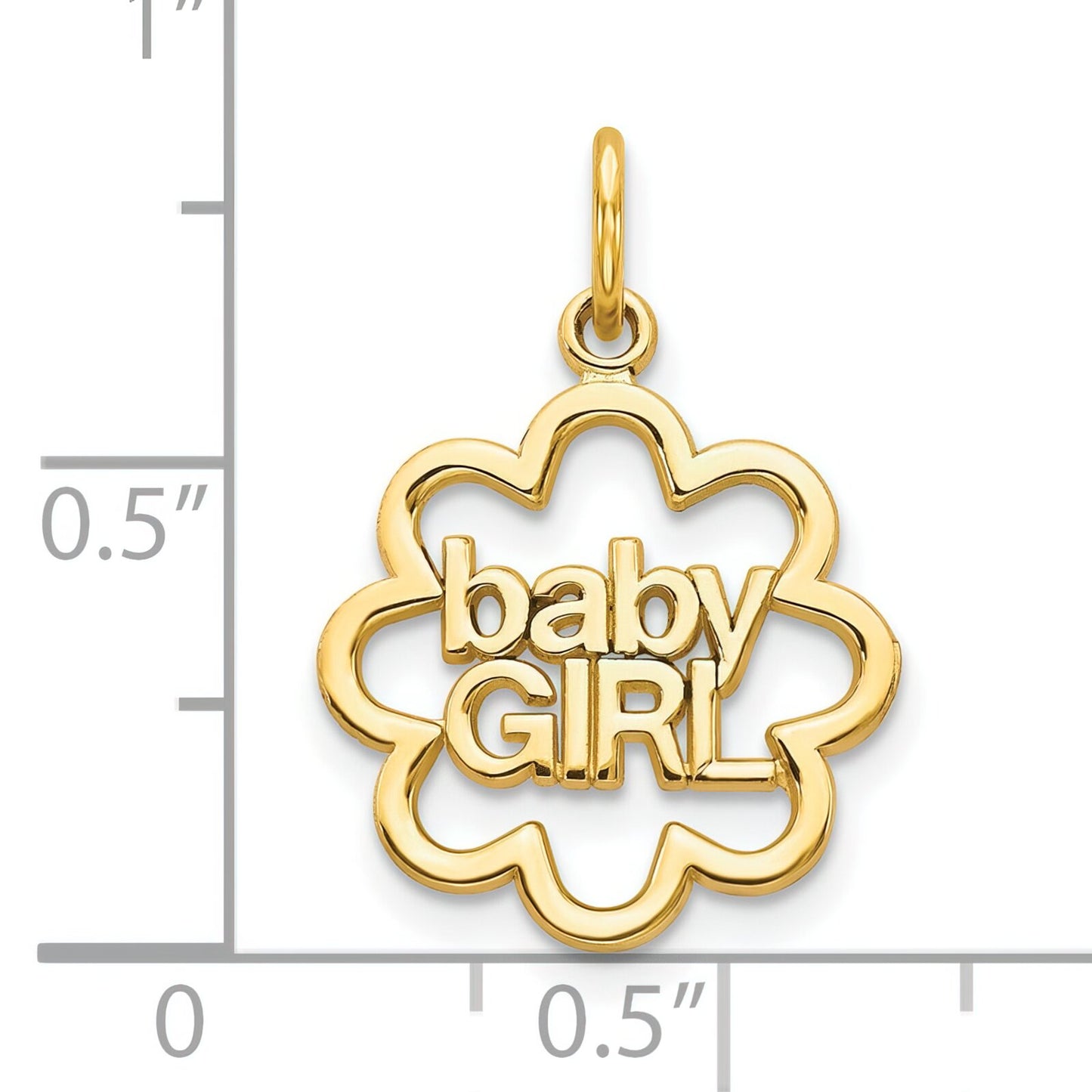 10K Gold Baby Girl Charm