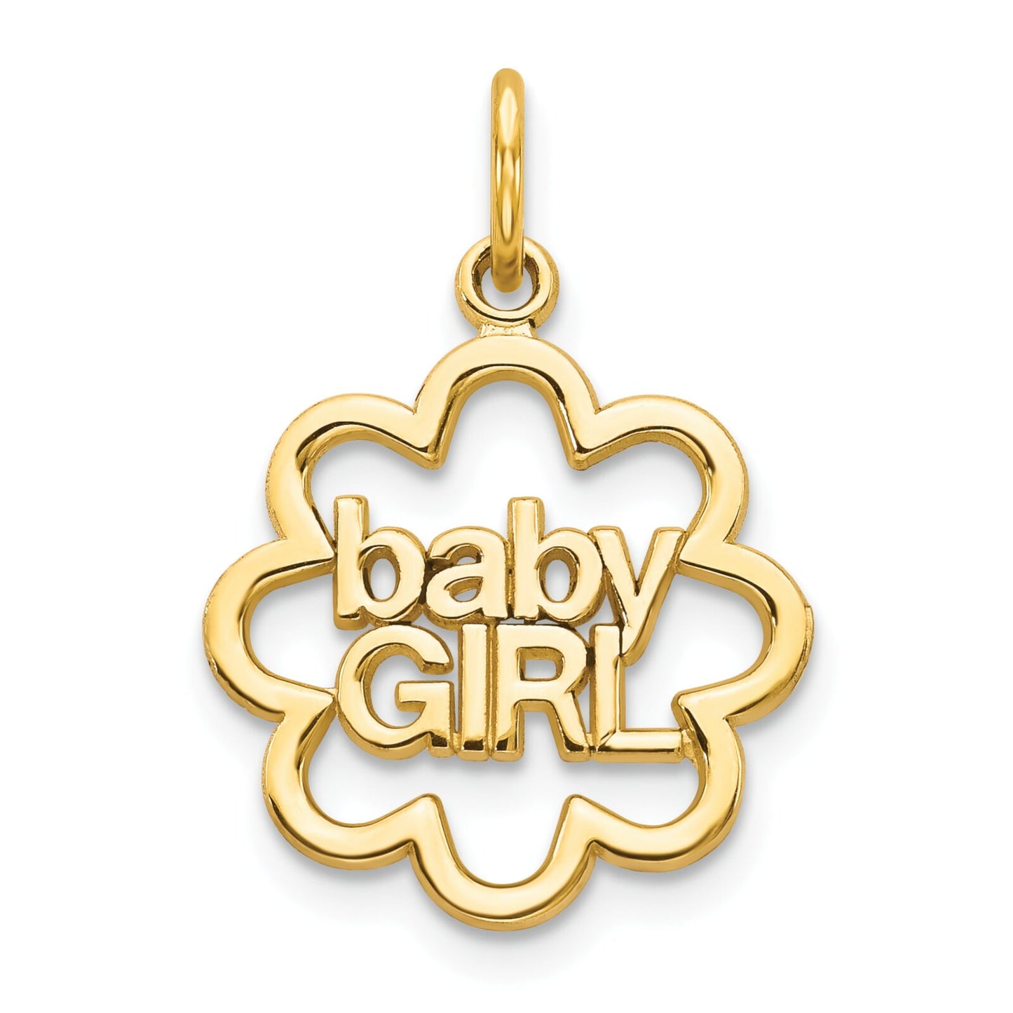10K Gold Baby Girl Charm