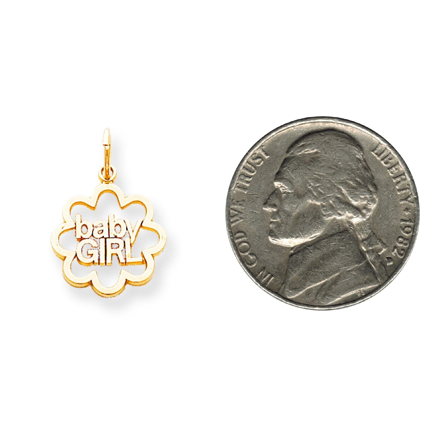 10K Gold Baby Girl Charm