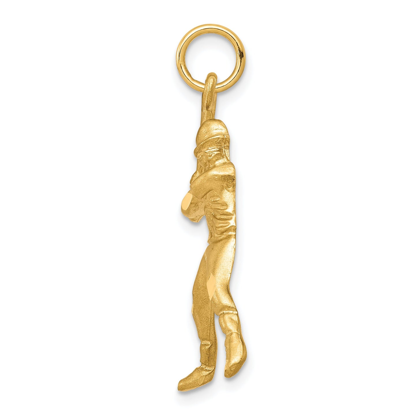 10K Gold Up To Bat Baseball Player Charm