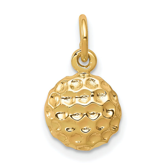 10K Gold Golf Ball Charm