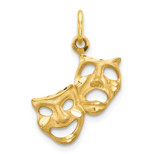 10K Gold Comedy & Tragedy Charm