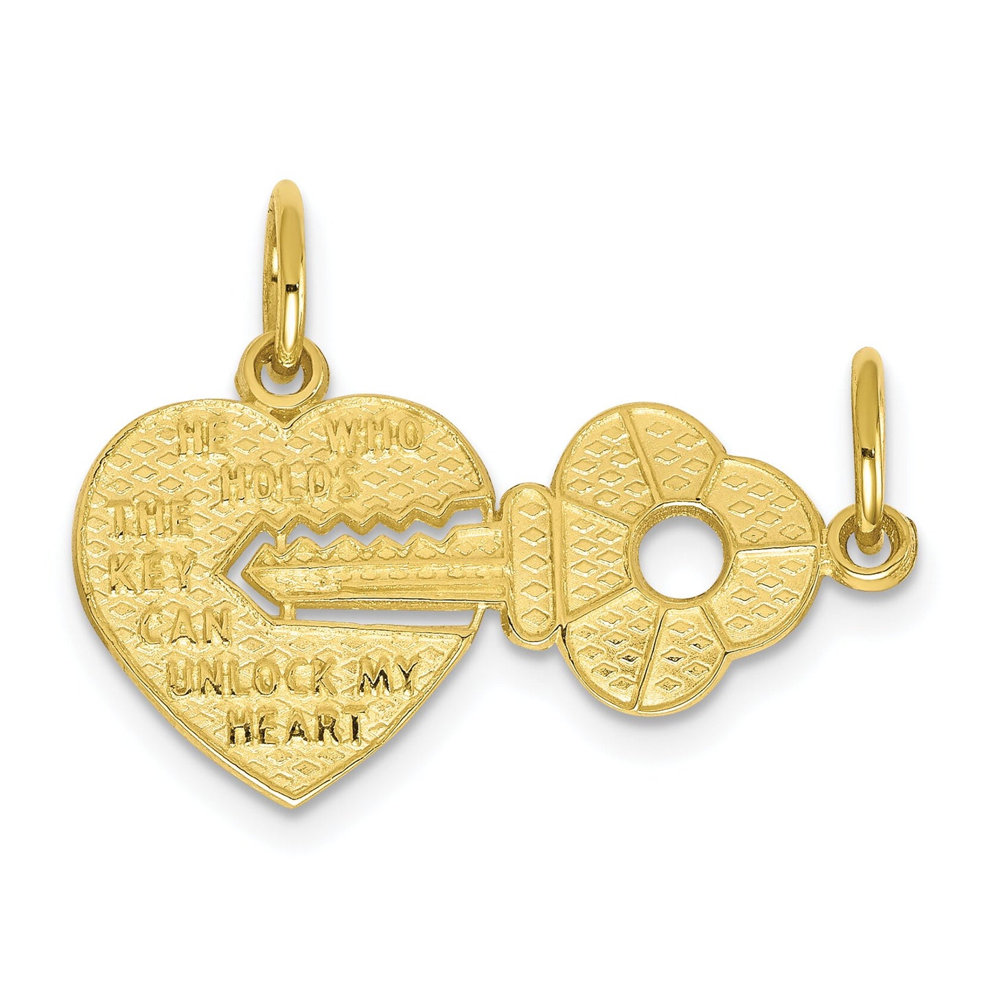 10K Gold Key To My Heart Breakable Charm