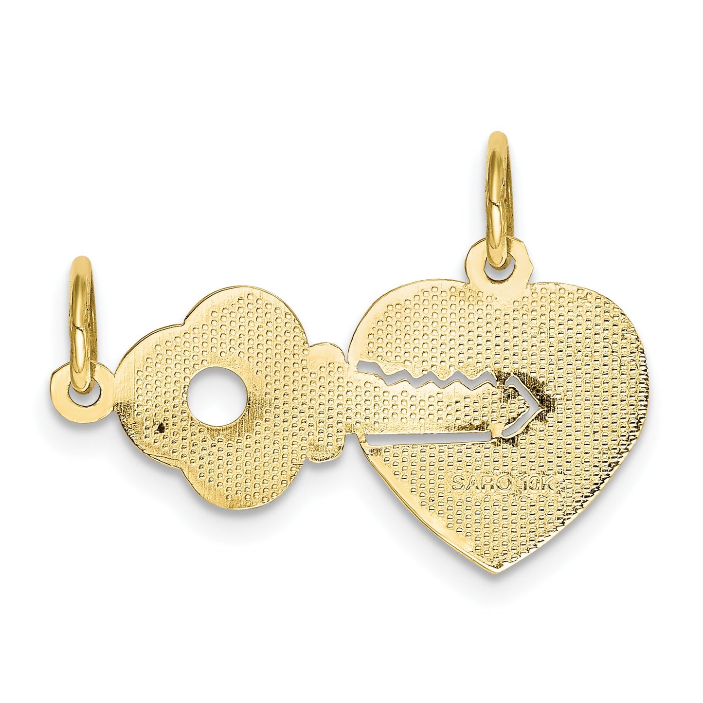 10K Gold Key To My Heart Breakable Charm