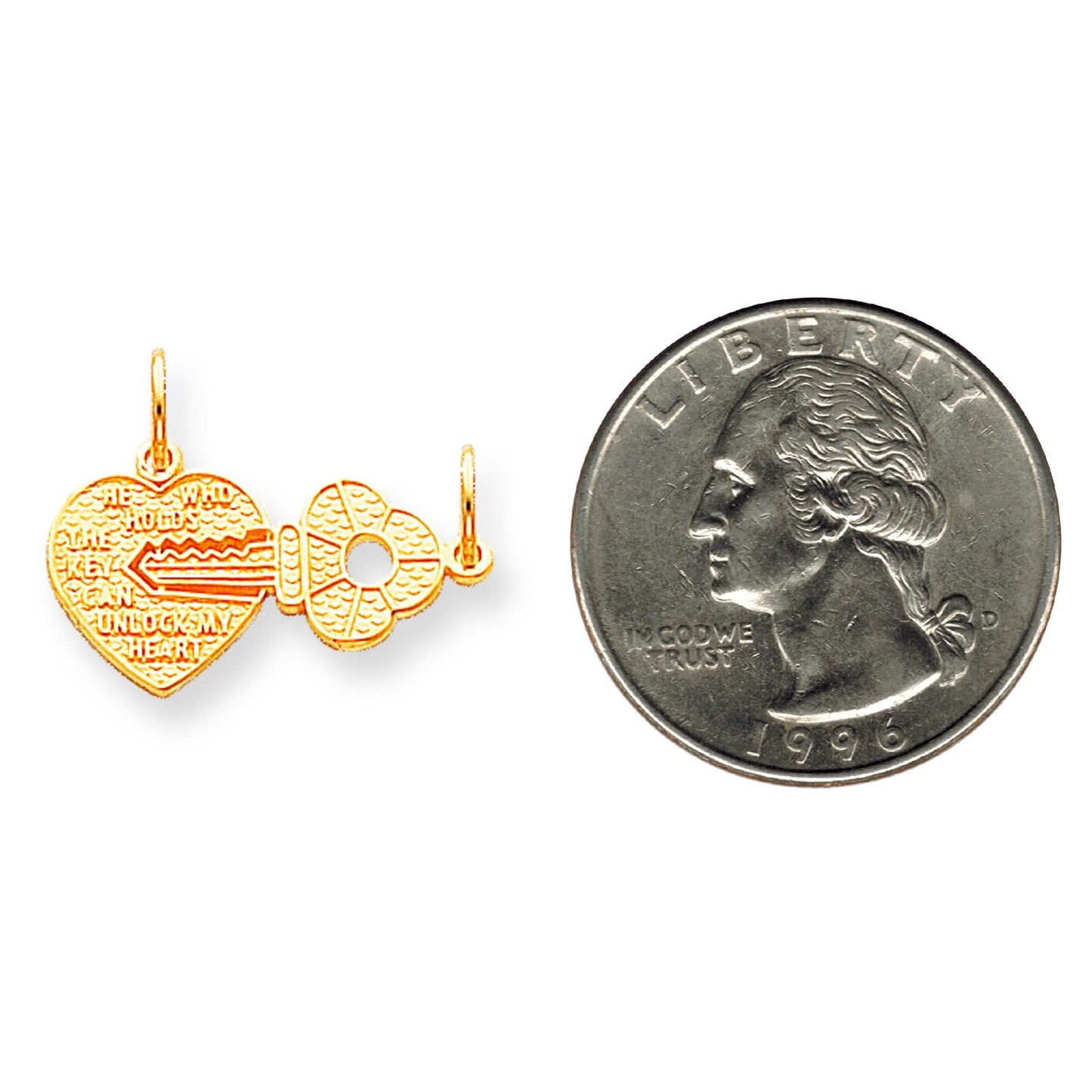 10K Gold Key To My Heart Breakable Charm