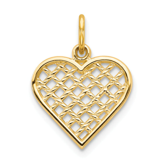10K Gold Heart Charm