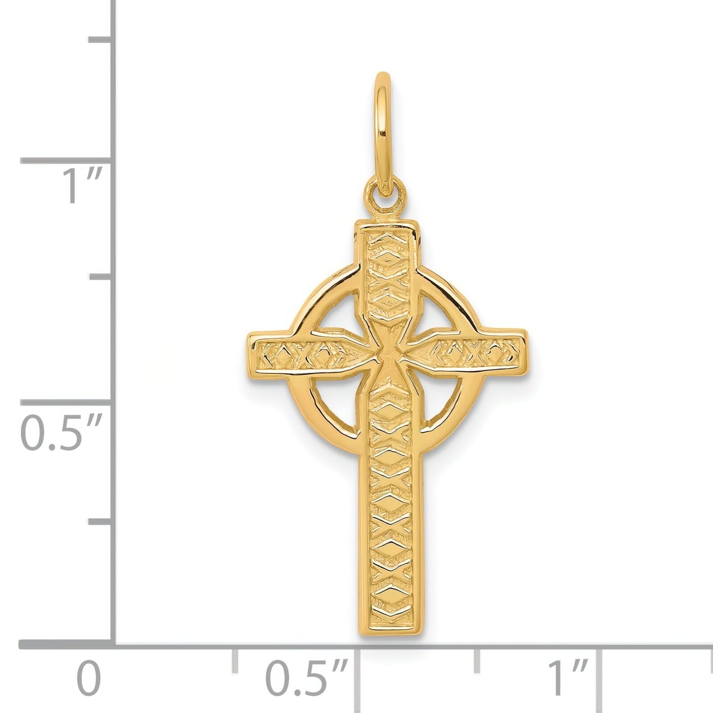 10K Gold Celtic Cross Charm