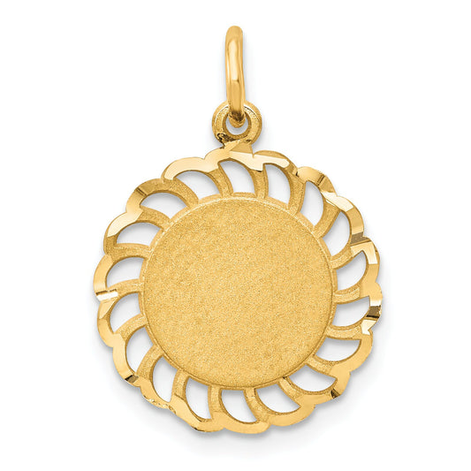 10K Yellow Gold Sun Charm