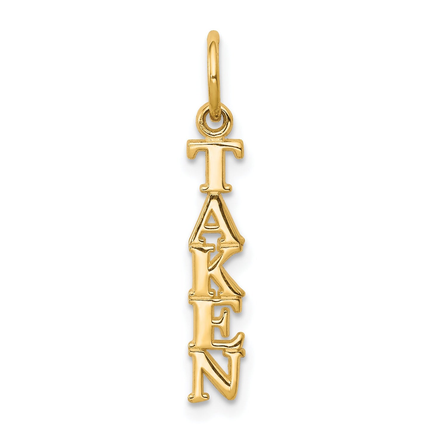 10K Yellow Gold Taken Charm