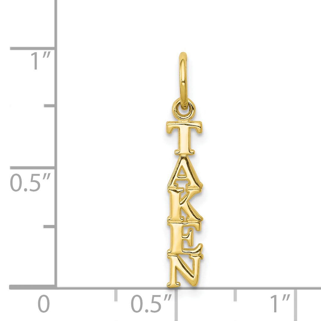 10K Yellow Gold Taken Charm