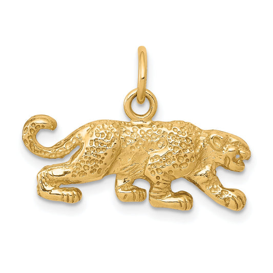 10K Yellow Gold Leopard Charm