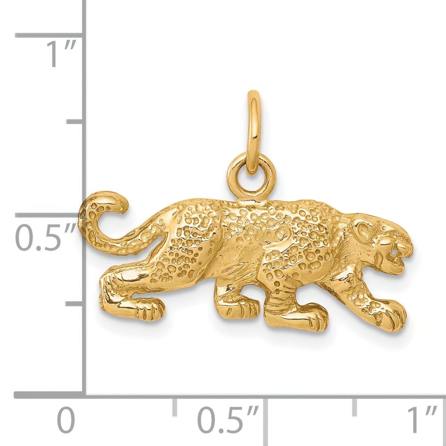 10K Yellow Gold Leopard Charm