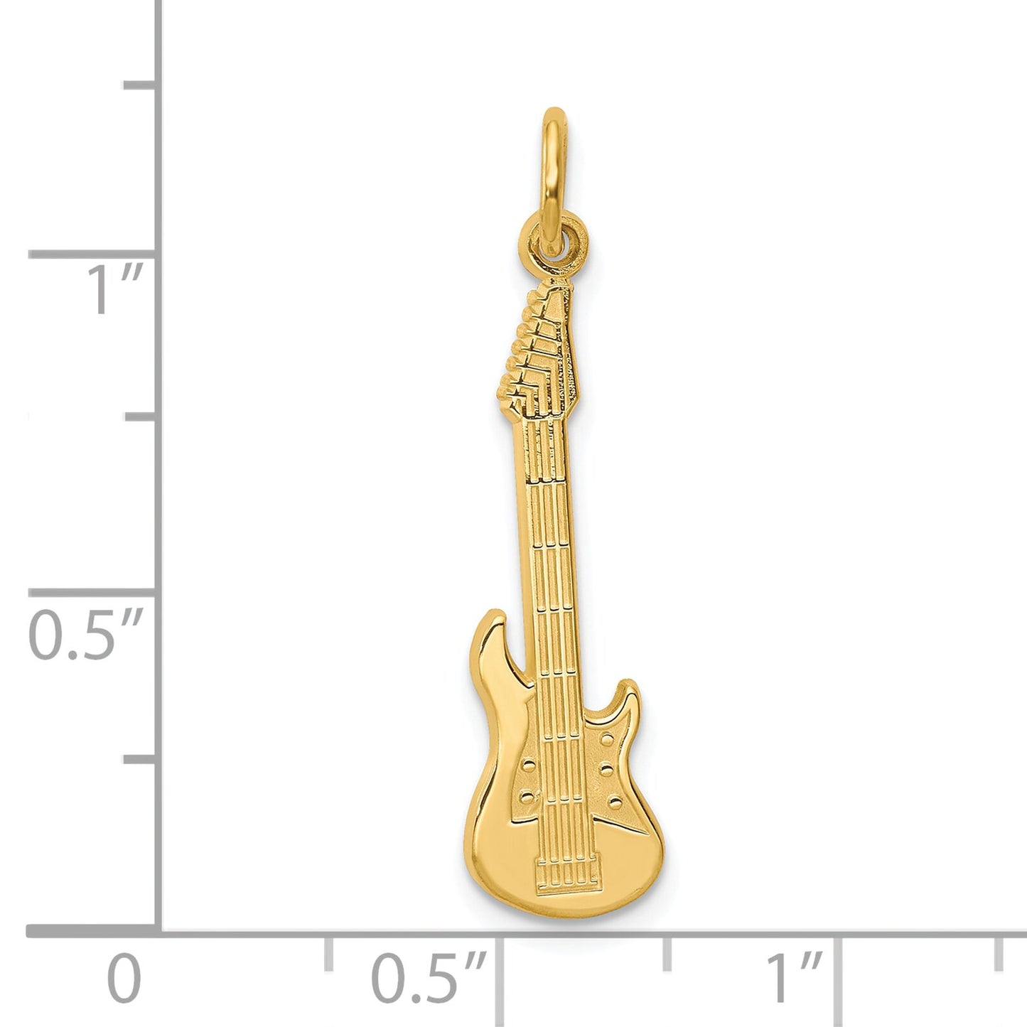 10K Yellow Gold Guitar Charm