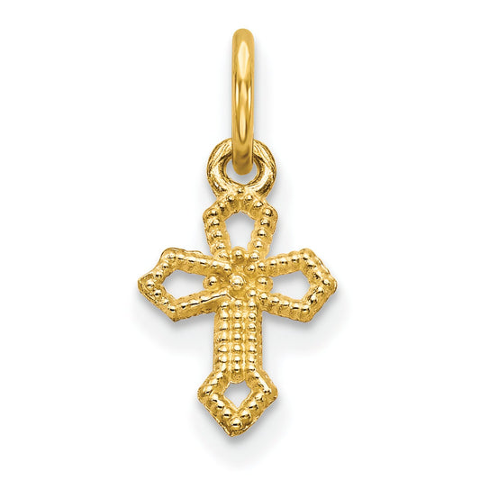 10K Gold Cross Charm