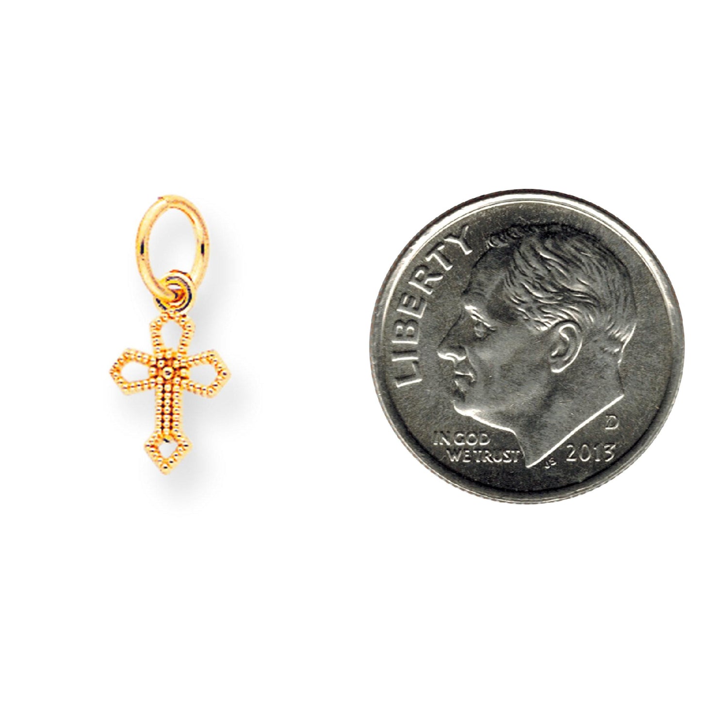 10K Gold Cross Charm