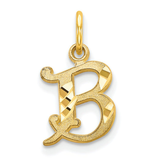 10K Yellow Gold Initial B Charm