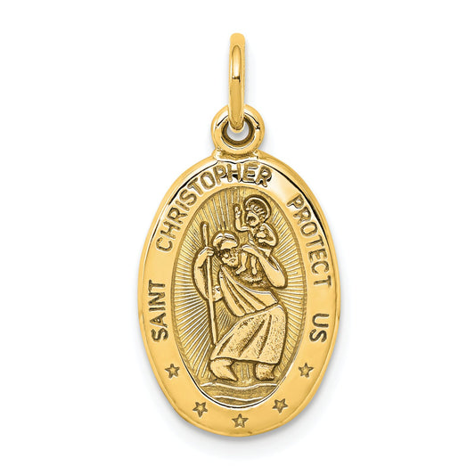10K Gold Saint Christopher Pendant