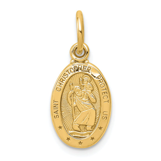 10K Gold Saint Christopher Pendant