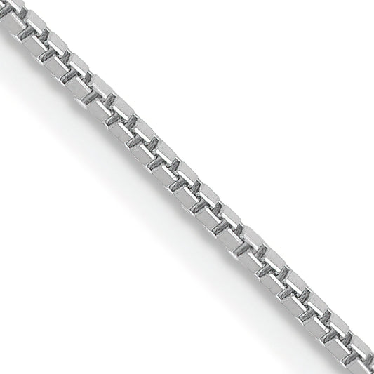 10K White Gold 1mm Box Chain
