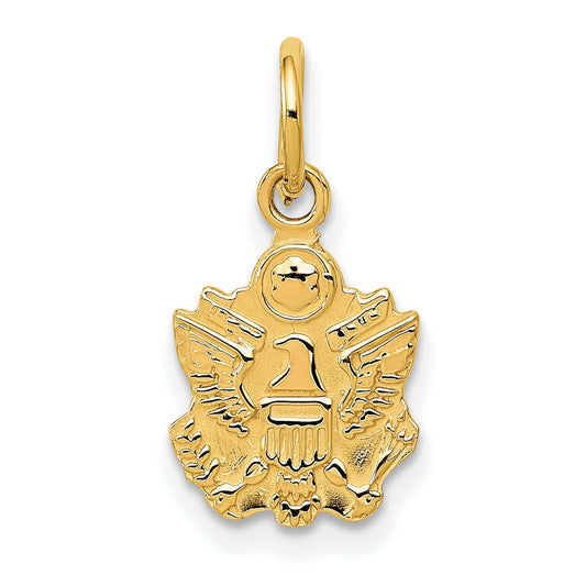 14K Yellow Gold US Army Insignia Charm