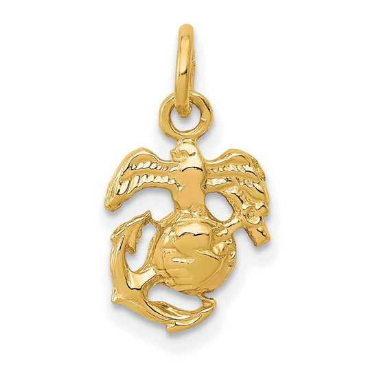14K Yellow Gold US Marine Corps Emblem Charm
