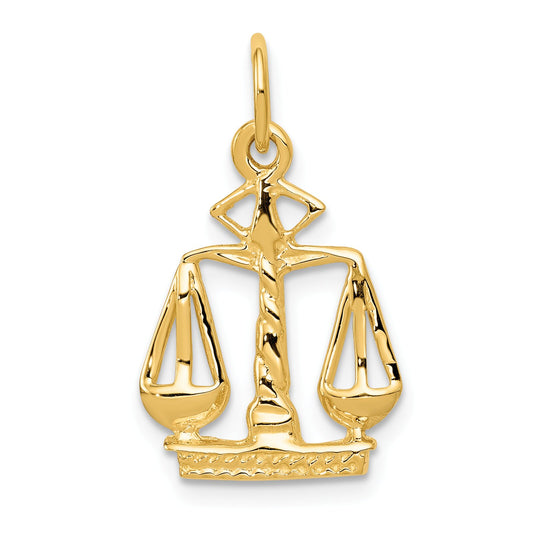 14K Yellow Gold Scales Of Justice Charm