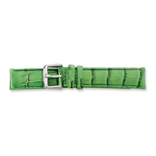 de Beer Green Crocodile Grain Leather Watch Band (12 to 24mm)