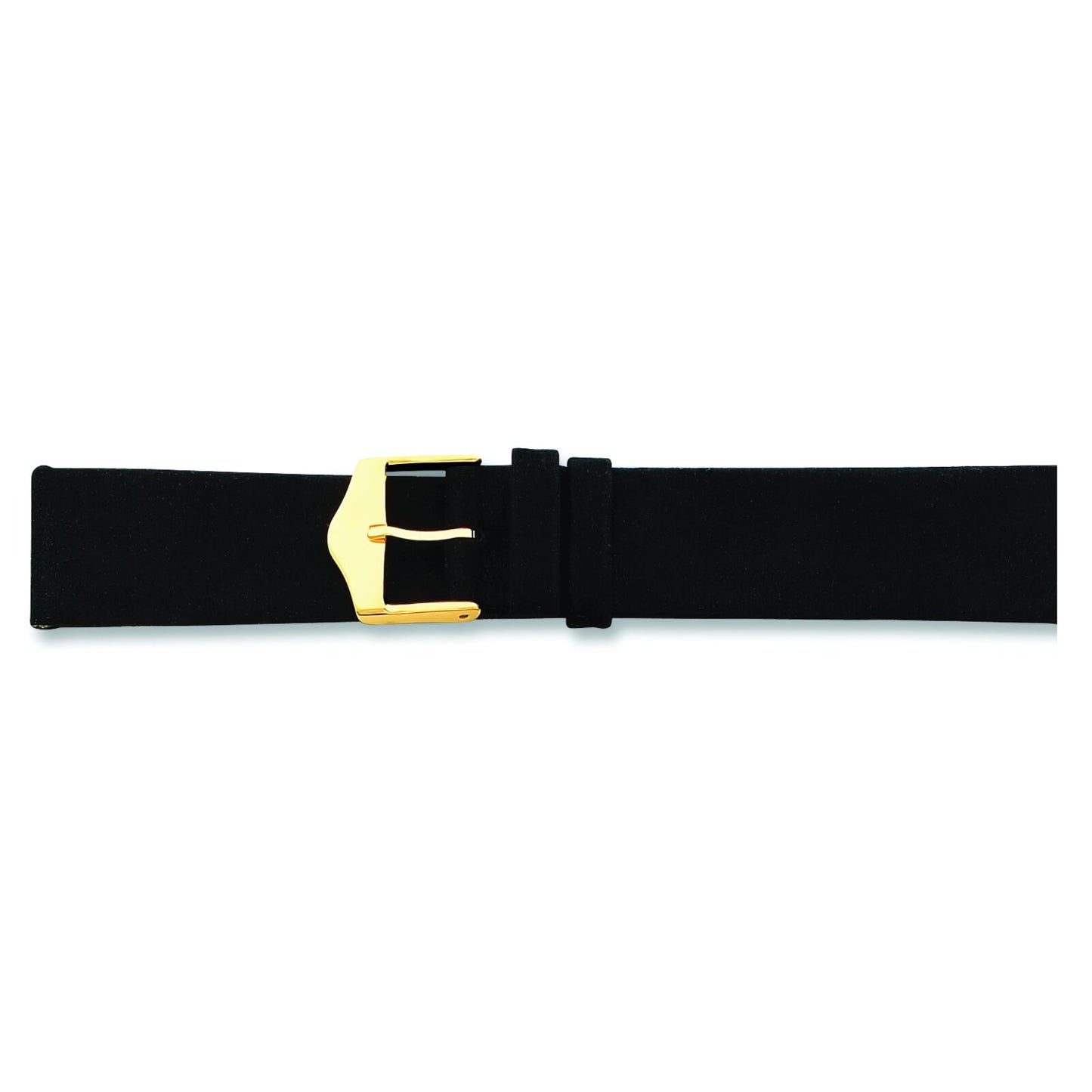 de Beer Black Suede Leather Watch Band (12 to 20mm)
