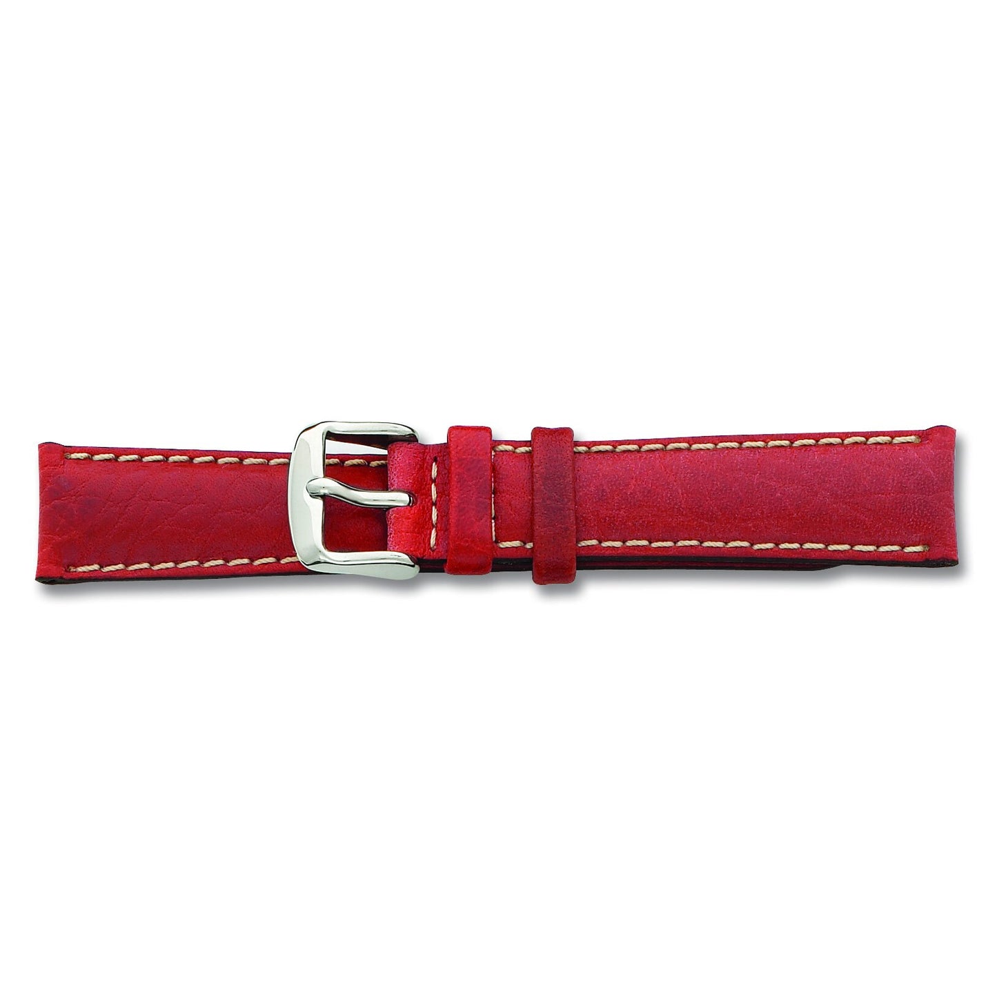 de Beer Red Sport Leather Watch Band (16 to 24mm)