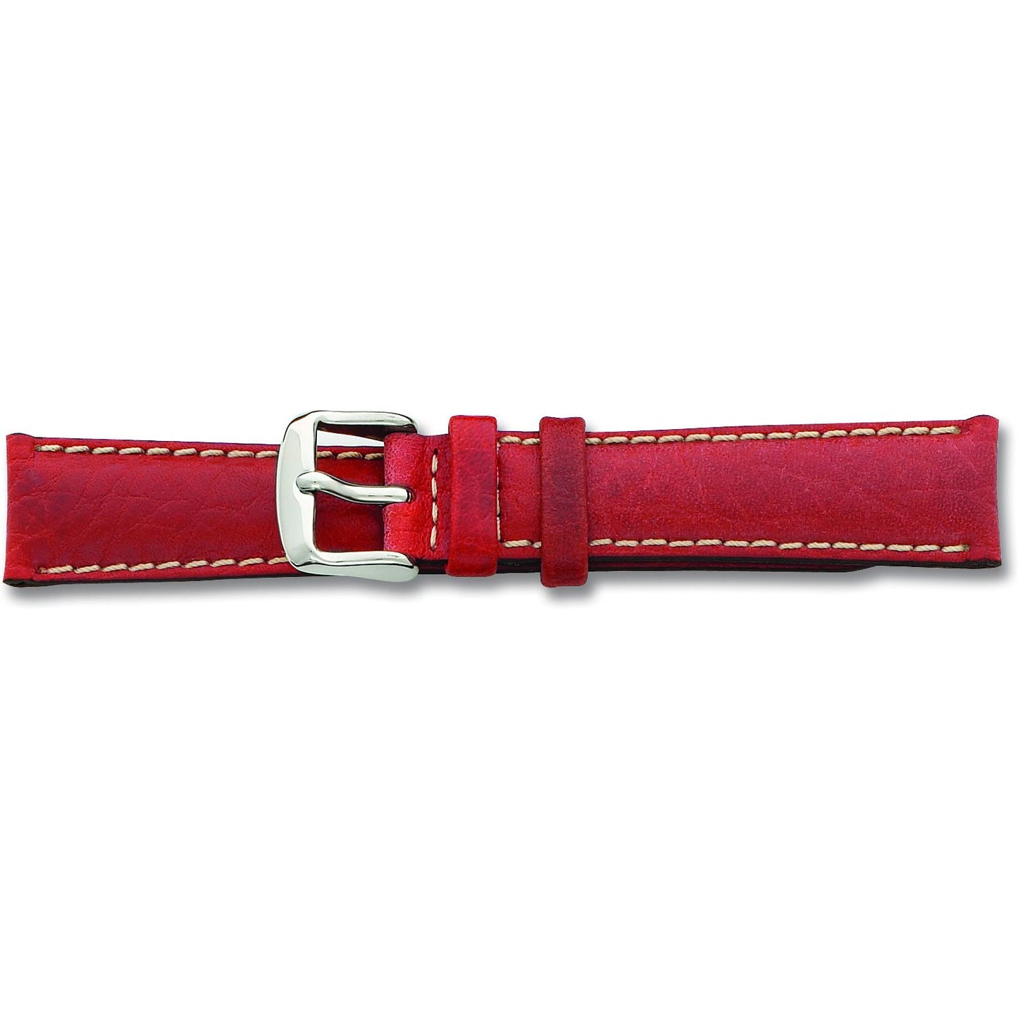 de Beer Red Sport Leather Watch Band (16 to 24mm)