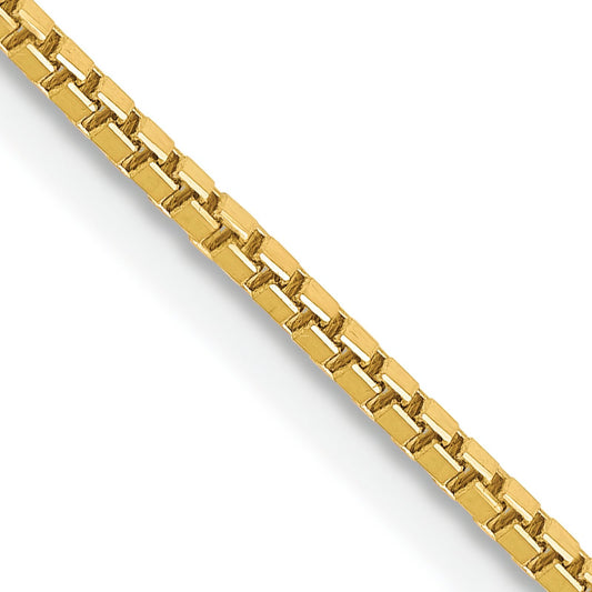 14K Gold 1.25mm Box Chain