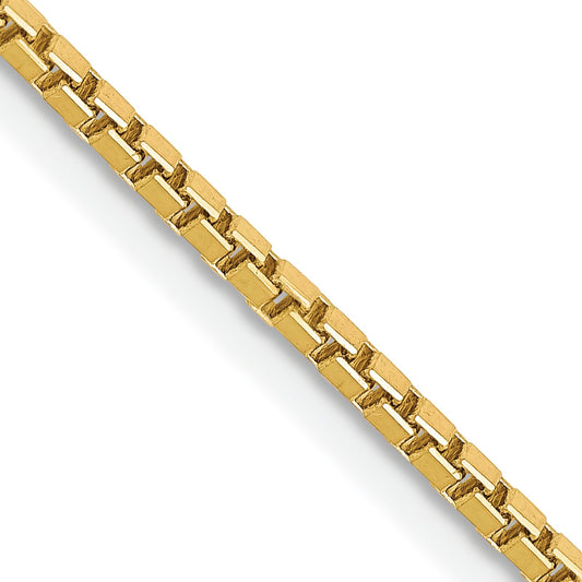 14K Gold 1.5mm Box Chain