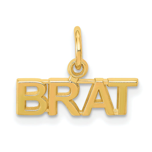 14K Yellow Gold Brat Charm