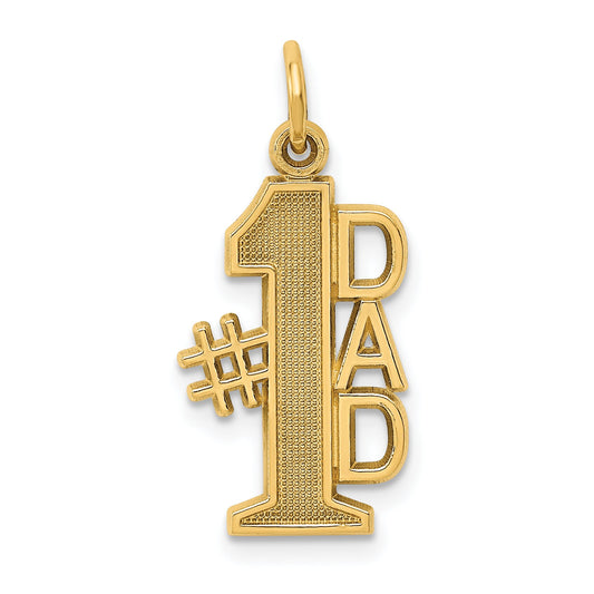 14K Yellow Gold #1 Dad Charm