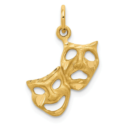 14K Yellow Gold Comedy & Tragedy Charm