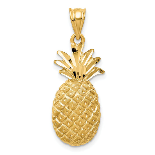 14K Yellow Gold Pineapple Charm