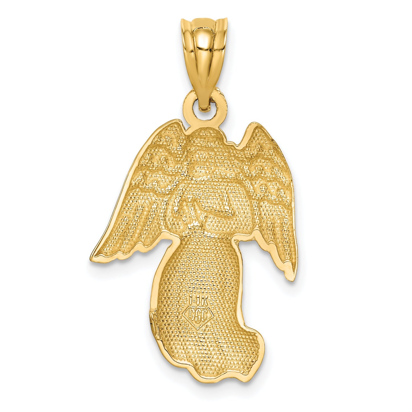 14K Gold Praying Angel Charm