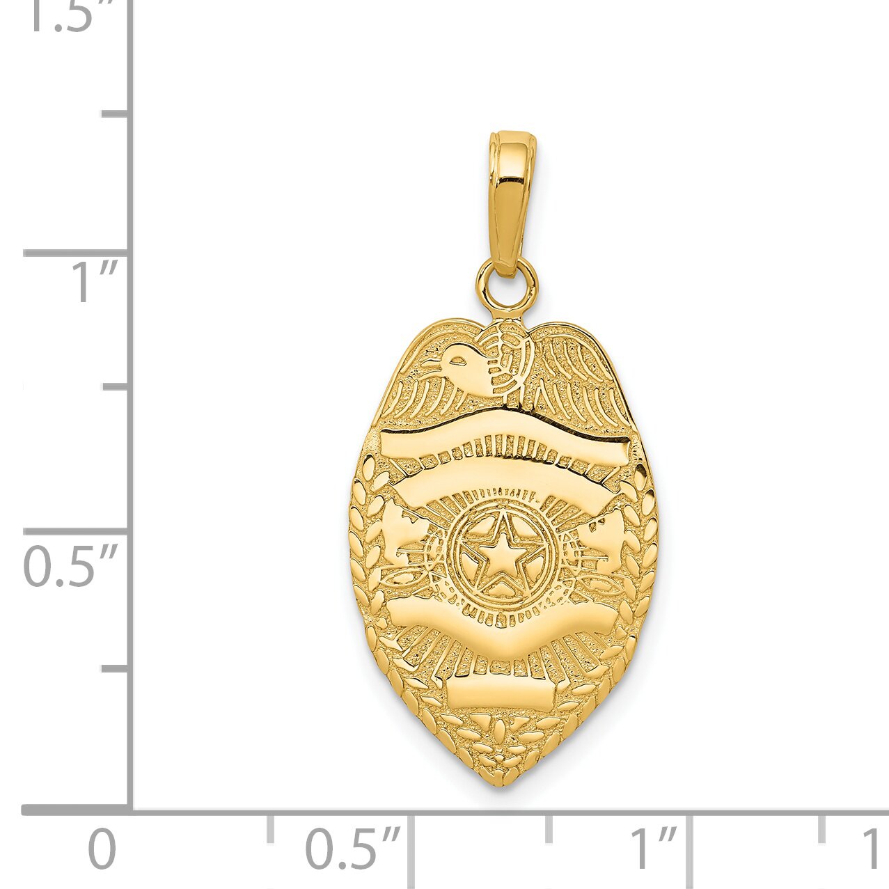 14K Gold Police Badge Charm