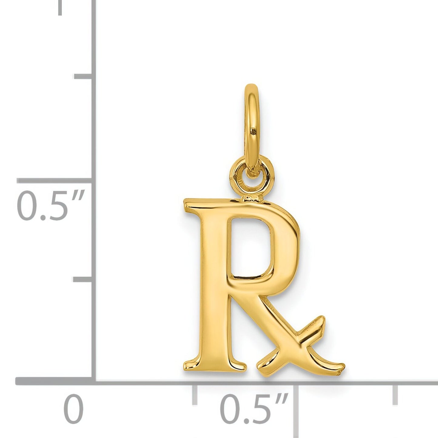 14K Gold Rx Charm