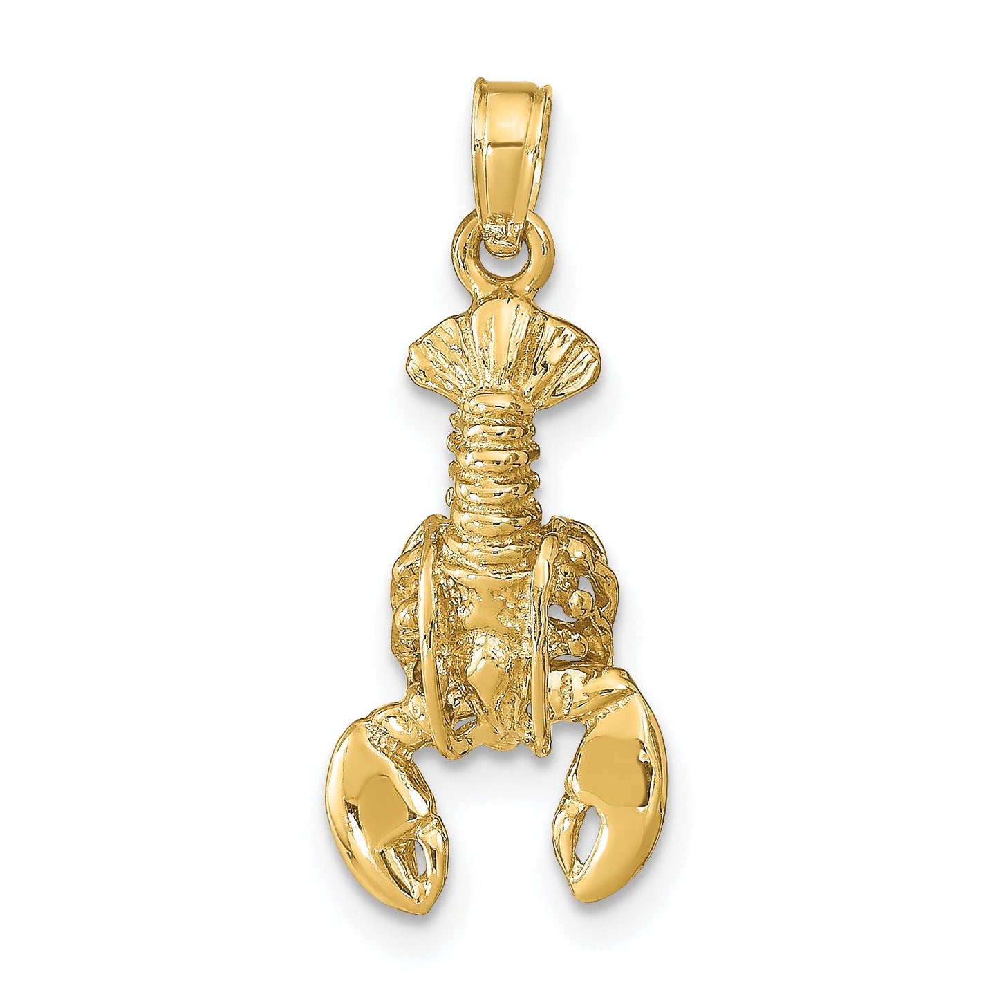 14K Gold 3D Lobster Charm