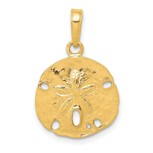 14K Gold Sand Dollar Charm